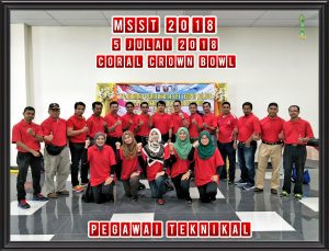 Pegawai-pegawai teknikal tenpin boling di Kejohanan Tenpin Boling Majlis Sekolah Sukan Negeri Terengganu(MSST) 2018. Kredit Foto - Cikgu Aida/MSSD KT