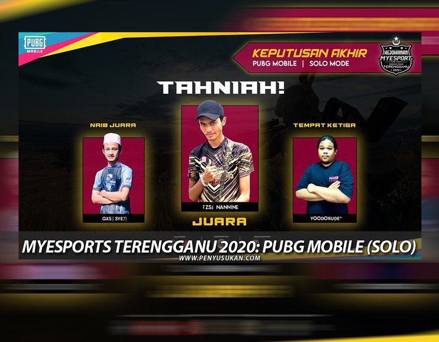 MyEsports Terengganu: ZS NanNine Ungguli PUBG Mobile