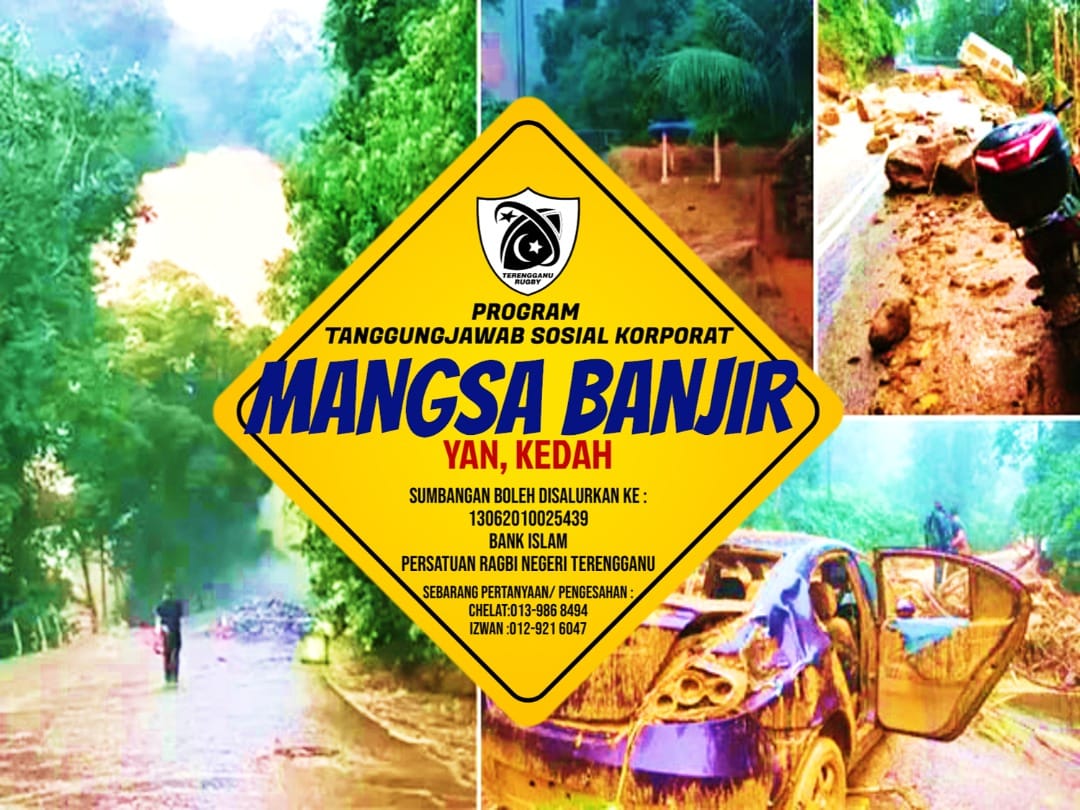 Ragbi Terengganu Lancar Tabung Sumbangan Mangsa Banjir