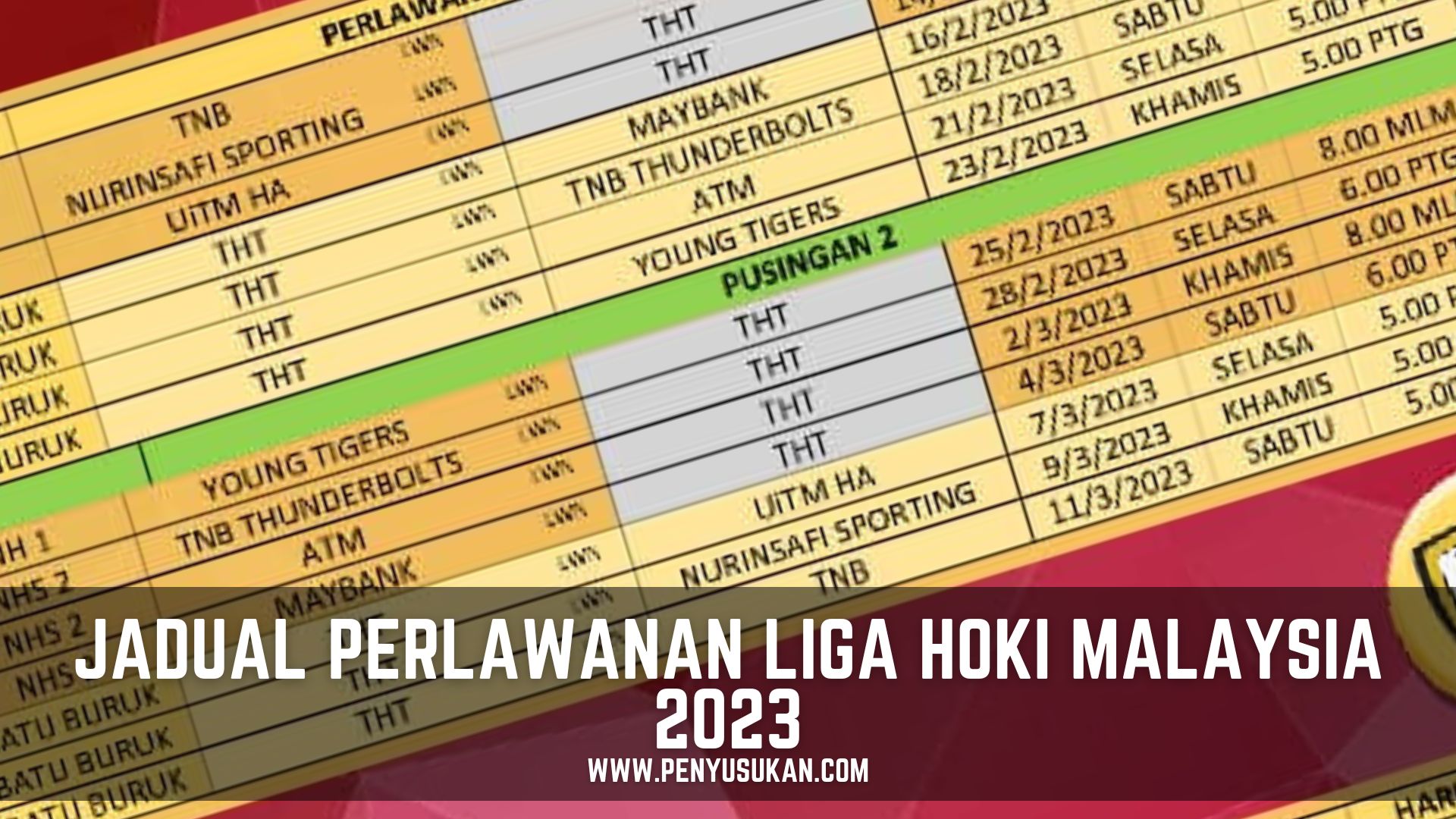 Jadual Perlawanan Liga Hoki Malaysia 2023