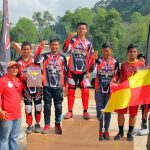 Podium acara lelaki terbuka Kejohanan BMX Majlis Perbandaran Dungun 2018 disapu bersih oleh pasukan Terengganu Hanelang; Juara - Saniy Shahmi, Naib Johan - Ahmad Syazrin dan tempat ke-3 - Ammar Azhar. Kredit Foto - PenyuSukan.com