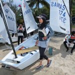 Pencarian bakat muda pelayar perempuan menjadi keutamaan untuk kelas bot Optimist memandangkan ketandusan atlet perempuan di negeri Terengganu. Kredit Foto - Sekretariat SUKMA Perak 2018